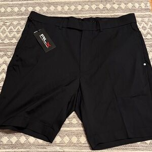 Ralph Lauren Men's Black Flat Front Shorts